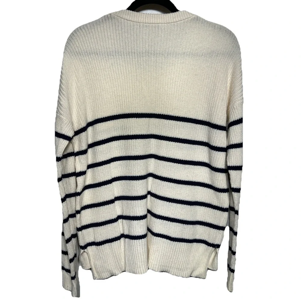 Madewell Thompson Pocket Pullover Sweater Nautical Stripe Size Small Retail: $75